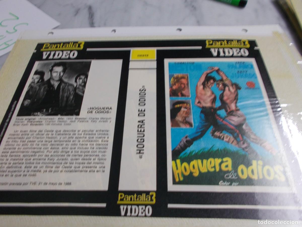 Cinema: HOGUERA DE ODIOS ,,,CARATULA COMERCIAL A&Ntilde;OS 80 90 SOLO CARATULA ,,