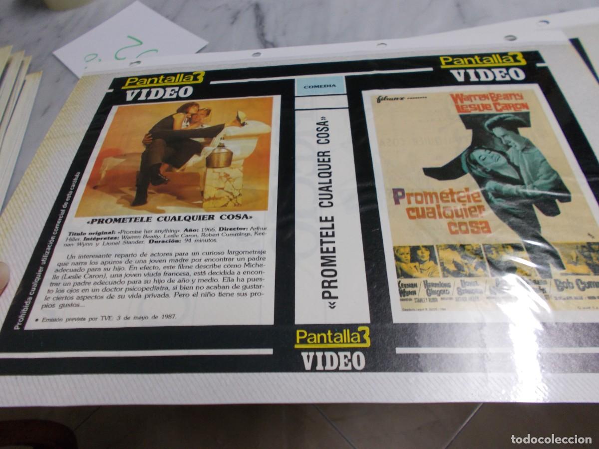 Cinema: PROMETELE CUALQUER COSA ,,,CARATULA COMERCIAL A&Ntilde;OS 80 90 SOLO CARATULA ,,