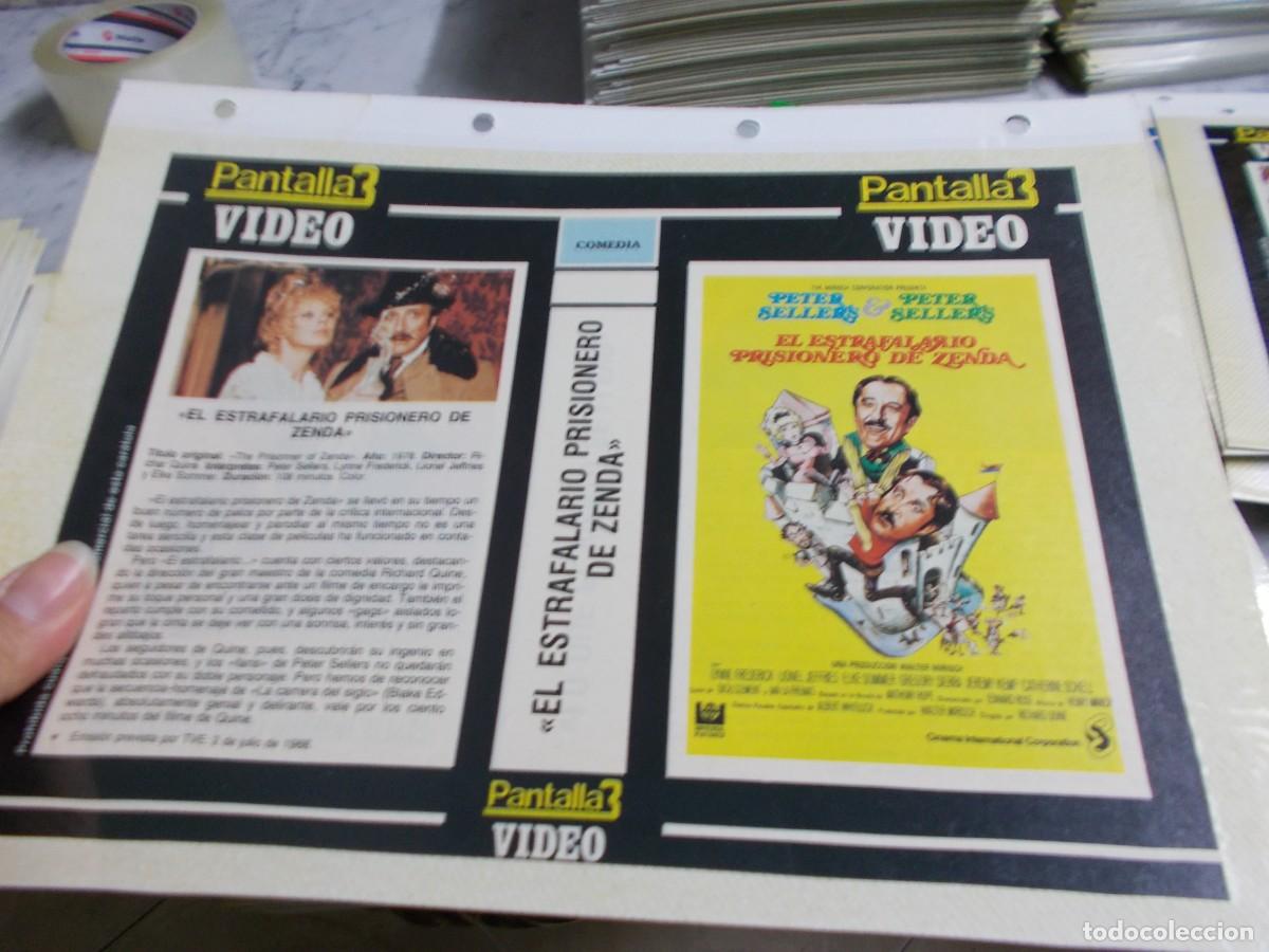 Cinema: EL ESTRAFALARIO PRISIONERO DE ZENDA ,,SOLO CARATULA COMERCIAL,A&Ntilde;OS 80 90 . ESTA PEGADA AL CARTON,