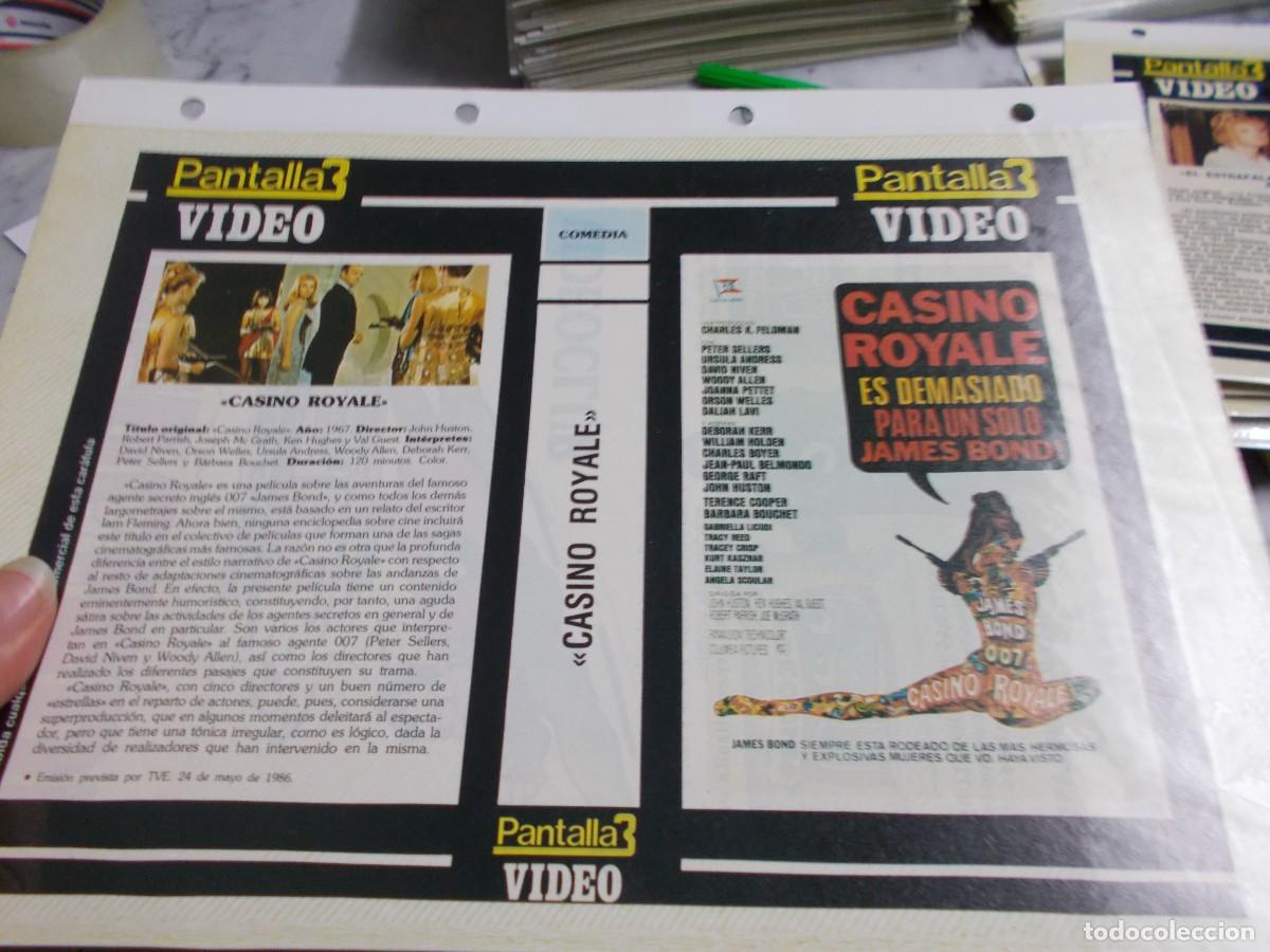Cinema: CASINO ROYALE,,SOLO CARATULA COMERCIAL,A&Ntilde;OS 80 90 . ESTA PEGADA AL CARTON,