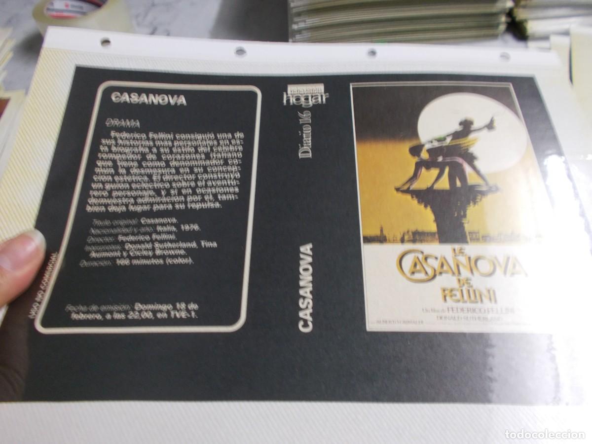 Cinema: CASANOVA ,,SOLO CARATULA COMERCIAL,A&Ntilde;OS 80 90 . ESTA PEGADA AL CARTON,