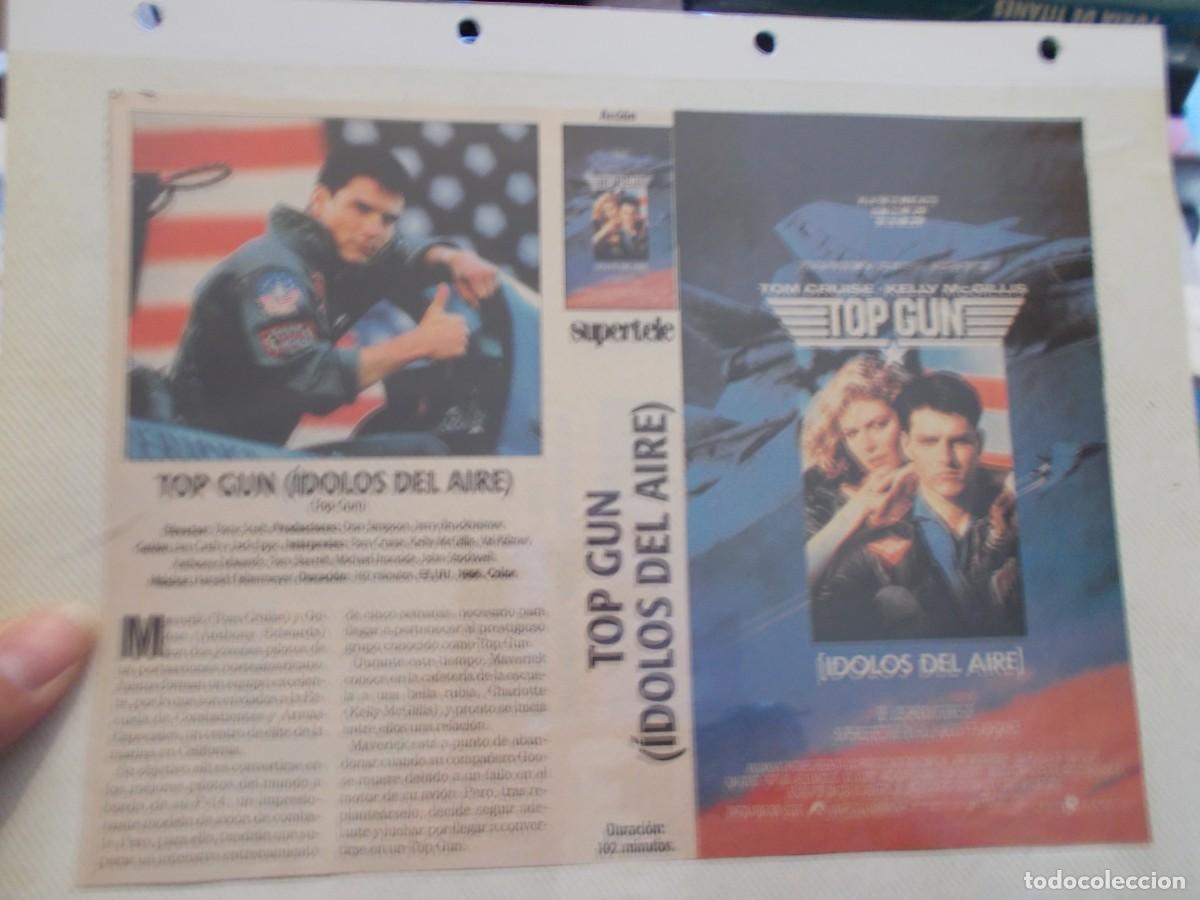 Cin&eacute;ma: TOP GUN ,,SOLO ,CARATULA COMERCIAL,Y PORTADA,OJO,,ESTAN PEGADAS ALCARTON,,