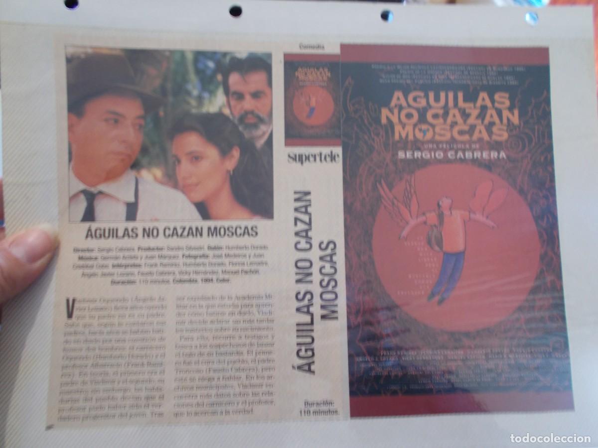Cin&eacute;ma: AGUILAS NO CAZAN MOSCAS ,,SOLO ,CARATULA COMERCIAL,Y PORTADA,OJO,,ESTAN PEGADAS ALCARTON,,