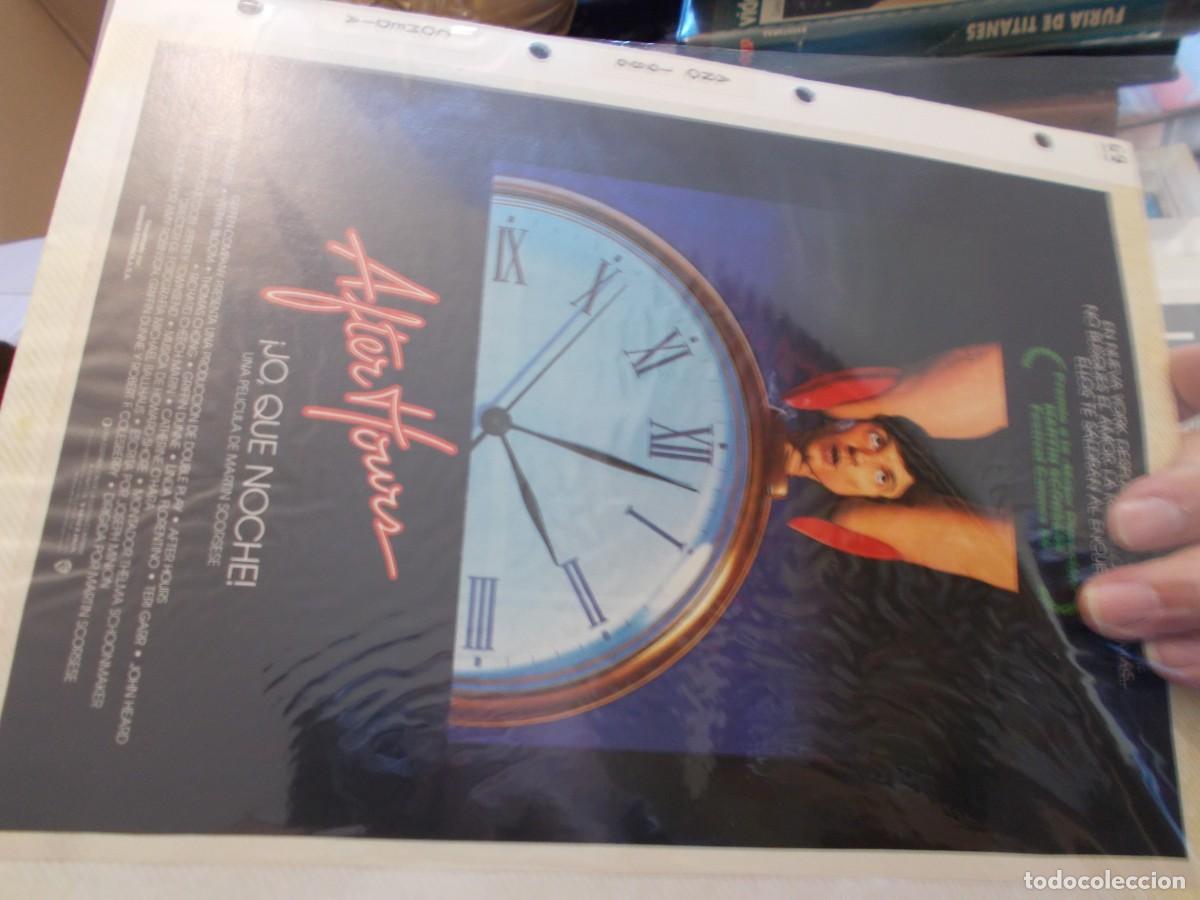 Cin&eacute;ma: AFTER HOURS !JO QUE NOCHE! ,,SOLO ,CARATULA COMERCIAL,Y PORTADA,OJO,,ESTAN PEGADAS ALCARTON,,