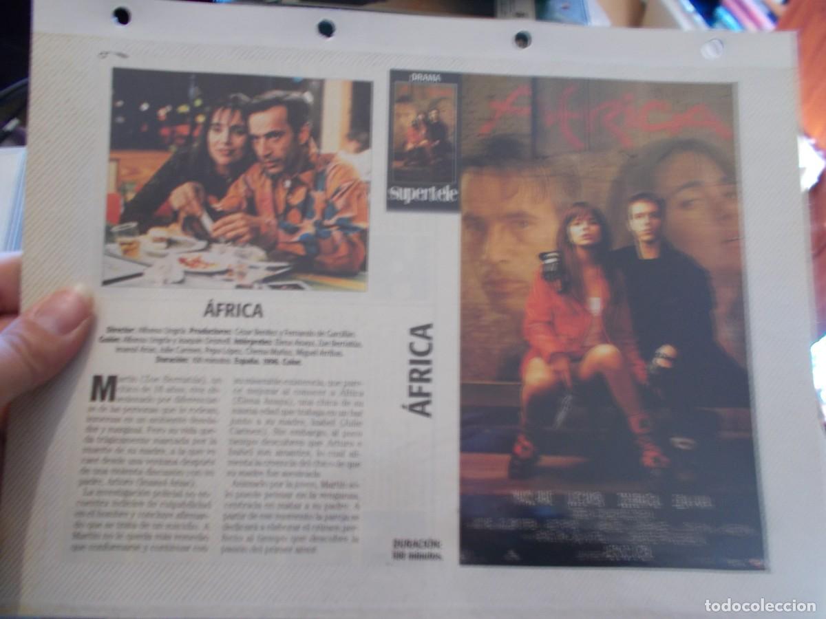 Cin&eacute;ma: &Aacute;FRICA ,,SOLO ,CARATULA COMERCIAL,Y PORTADA,OJO,,ESTAN PEGADAS ALCARTON,,