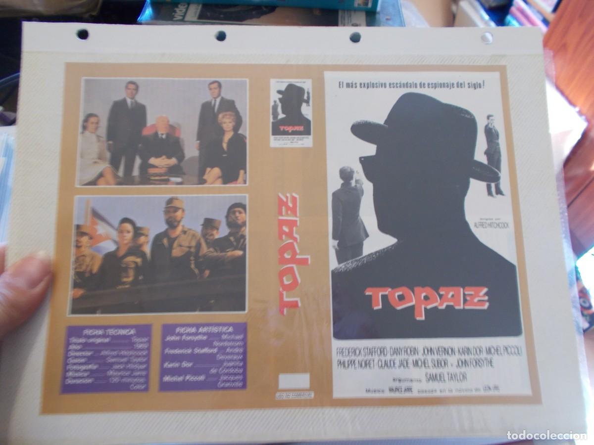 Cin&eacute;ma: TOPAZ ,,SOLO ,CARATULA COMERCIAL,Y PORTADA,OJO,,ESTAN PEGADAS ALCARTON,,