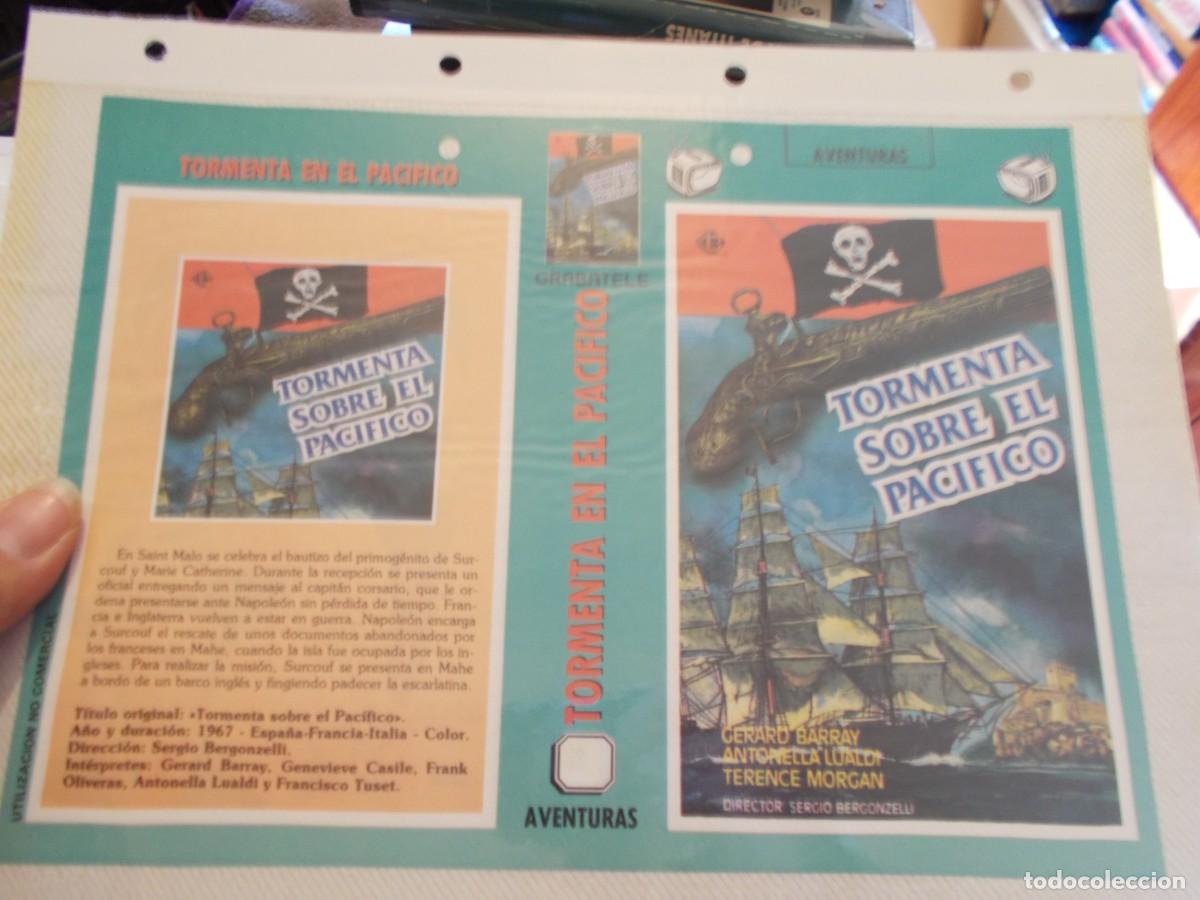 Cin&eacute;ma: TORMENTA SOBRE EL PACIFICO ,,SOLO ,CARATULA COMERCIAL,Y PORTADA,OJO,,ESTAN PEGADAS ALCARTON,,