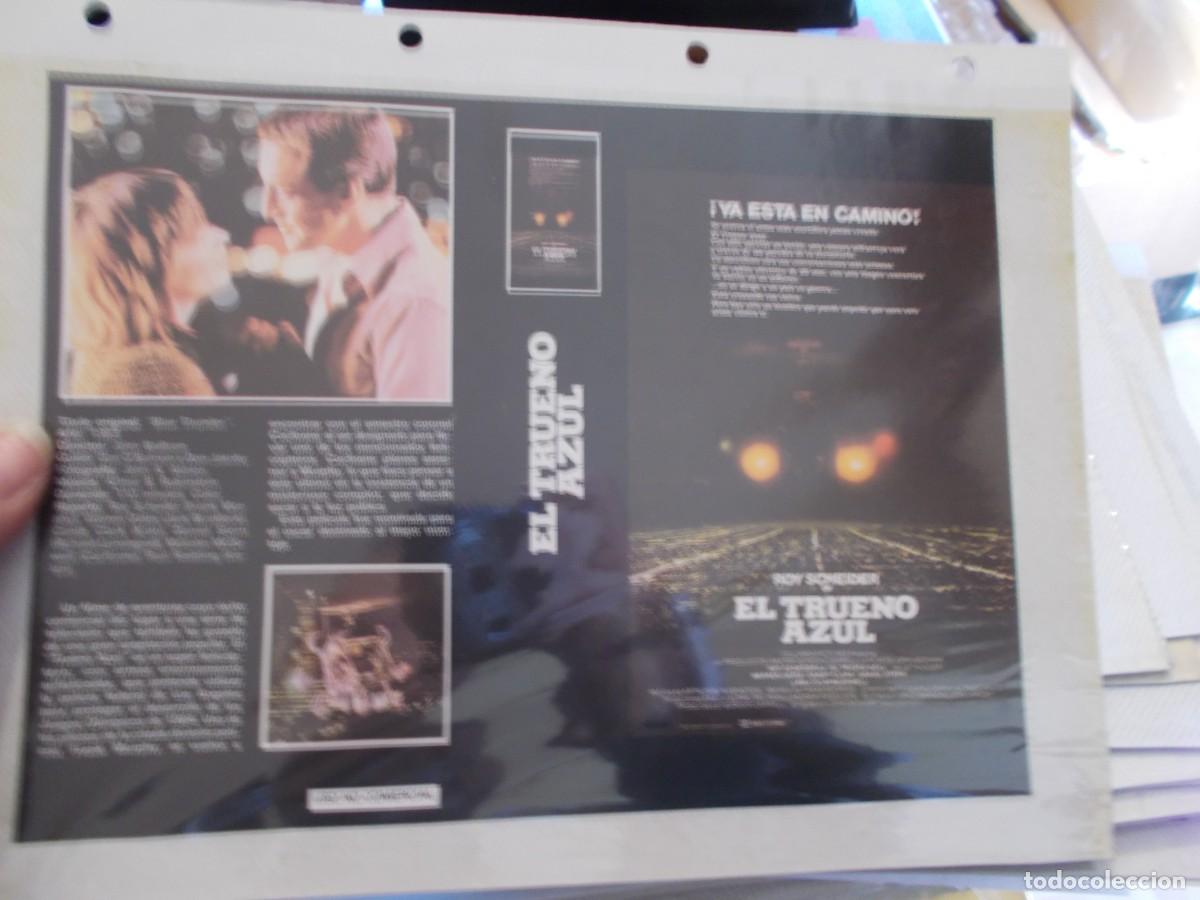 Cin&eacute;ma: EL TRUENO AZUL ,,SOLO ,CARATULA COMERCIAL,Y PORTADA,OJO,,ESTAN PEGADAS ALCARTON,,