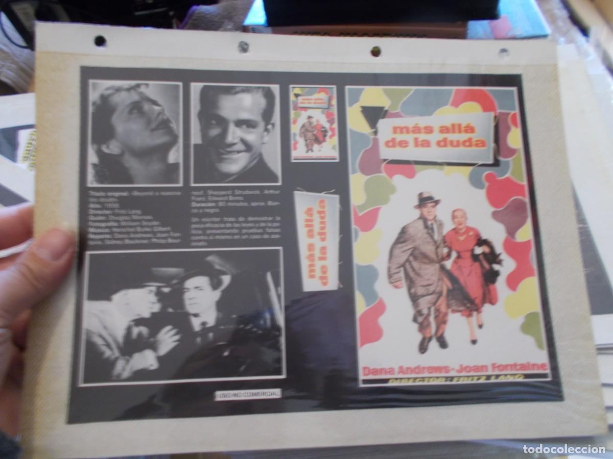 Cin&eacute;ma: MAS ALLA DE LA DUDA ,,SOLO ,CARATULA COMERCIAL,Y PORTADA,OJO,,ESTAN PEGADAS ALCARTON,,