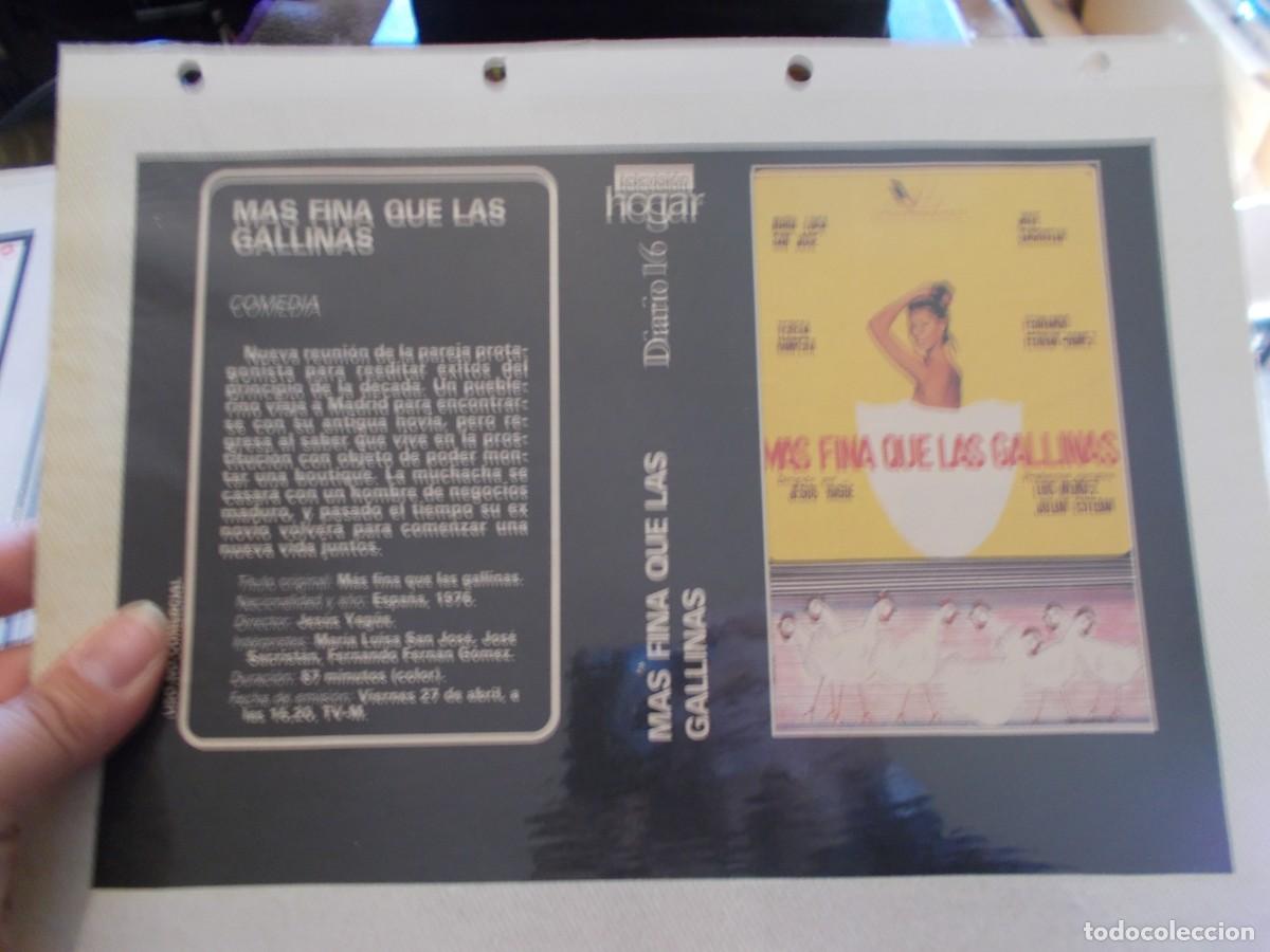 Cin&eacute;ma: MAS FINA QUE LAS GALLINAS ,,SOLO ,CARATULA COMERCIAL,Y PORTADA,OJO,,ESTAN PEGADAS ALCARTON,,