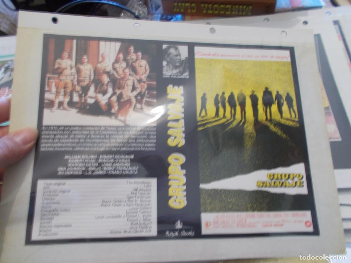 Cin&eacute;ma: GRUPO SALVAJE ,,SOLO ,CARATULA COMERCIAL,Y PORTADA,OJO,,ESTAN PEGADAS ALCARTON,,