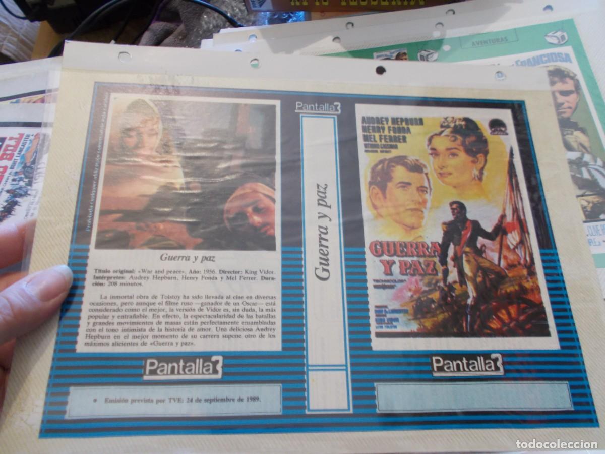Cin&eacute;ma: GUERRA Y PAZ ,,SOLO ,CARATULA COMERCIAL,Y PORTADA,OJO,,ESTAN PEGADAS ALCARTON,,