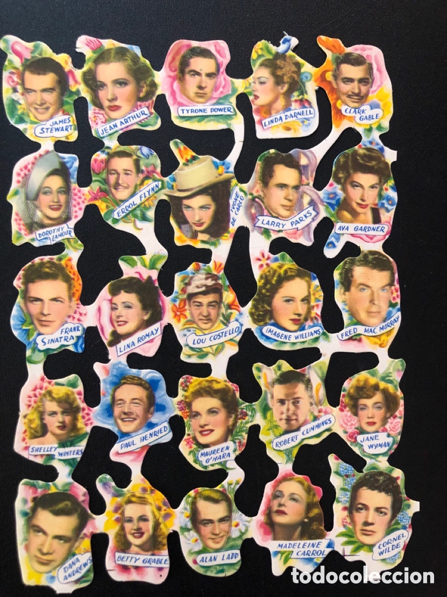 Cine: Cromos de picar artistas de cine ava gardner tyrone power clark gable Errol flynn
