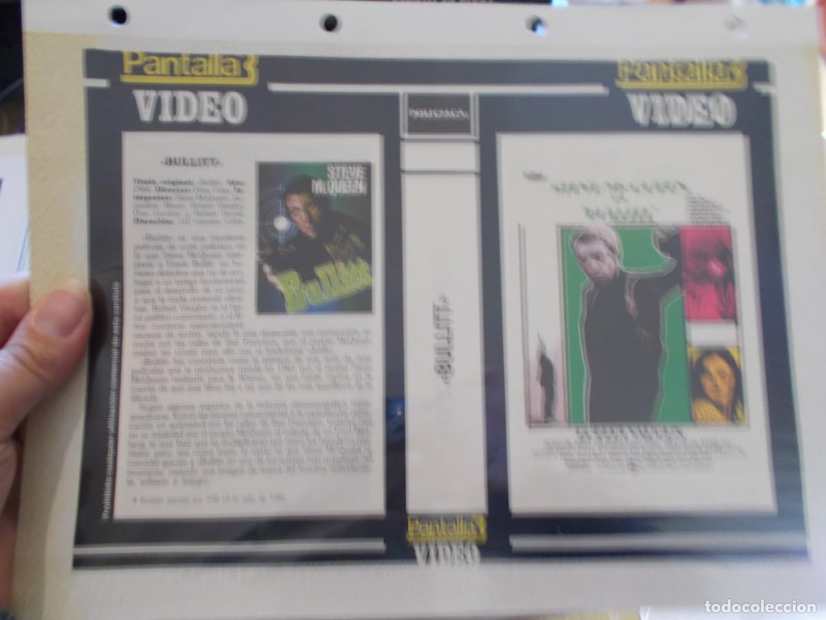 Cine: BULLITT, CARATULA COMERCIAL Y PORTADA TAMA&Ntilde;O FOLIO, ESTAN PEGADAS AL CARTON,