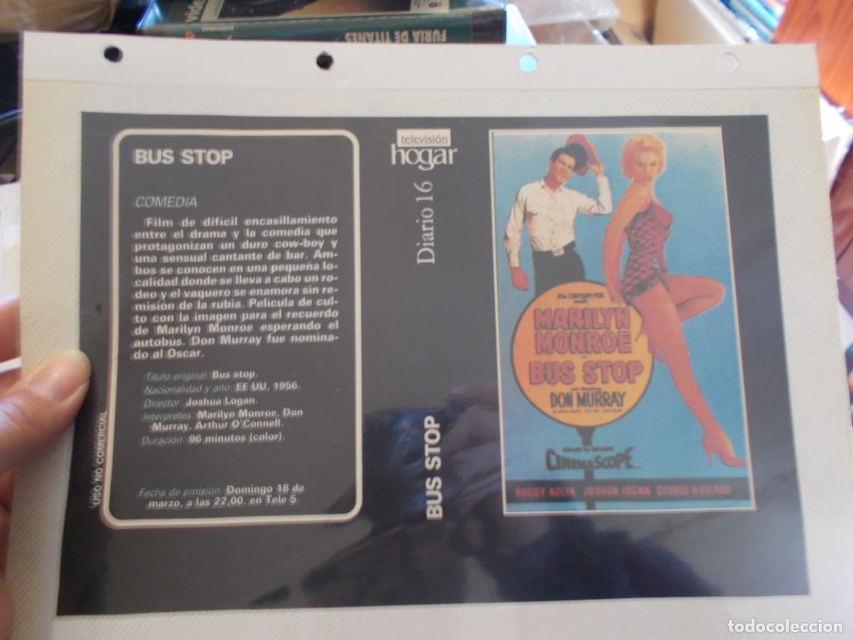 Cin&eacute;ma: BUS STOP,CARATULA COMERCIAL Y PORTADA TAMA&Ntilde;O FOLIO, ESTAN PEGADAS AL CARTON,