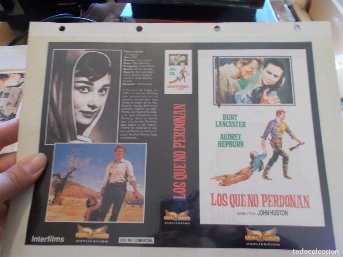 Cinema: LOS QUE NO PERDONAN ,,CARATULA COMERCIAL Y PORTADA TAMA&Ntilde;O FOLIO, ESTAN PEGADAS AL CARTON,