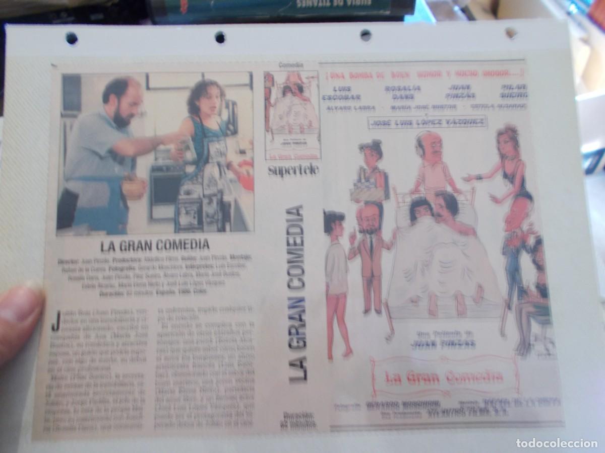 Cinema: LA GRAN COMEDIA ,,CARATULA COMERCIAL Y PORTADA TAMA&Ntilde;O FOLIO, ESTAN PEGADAS AL CARTON,