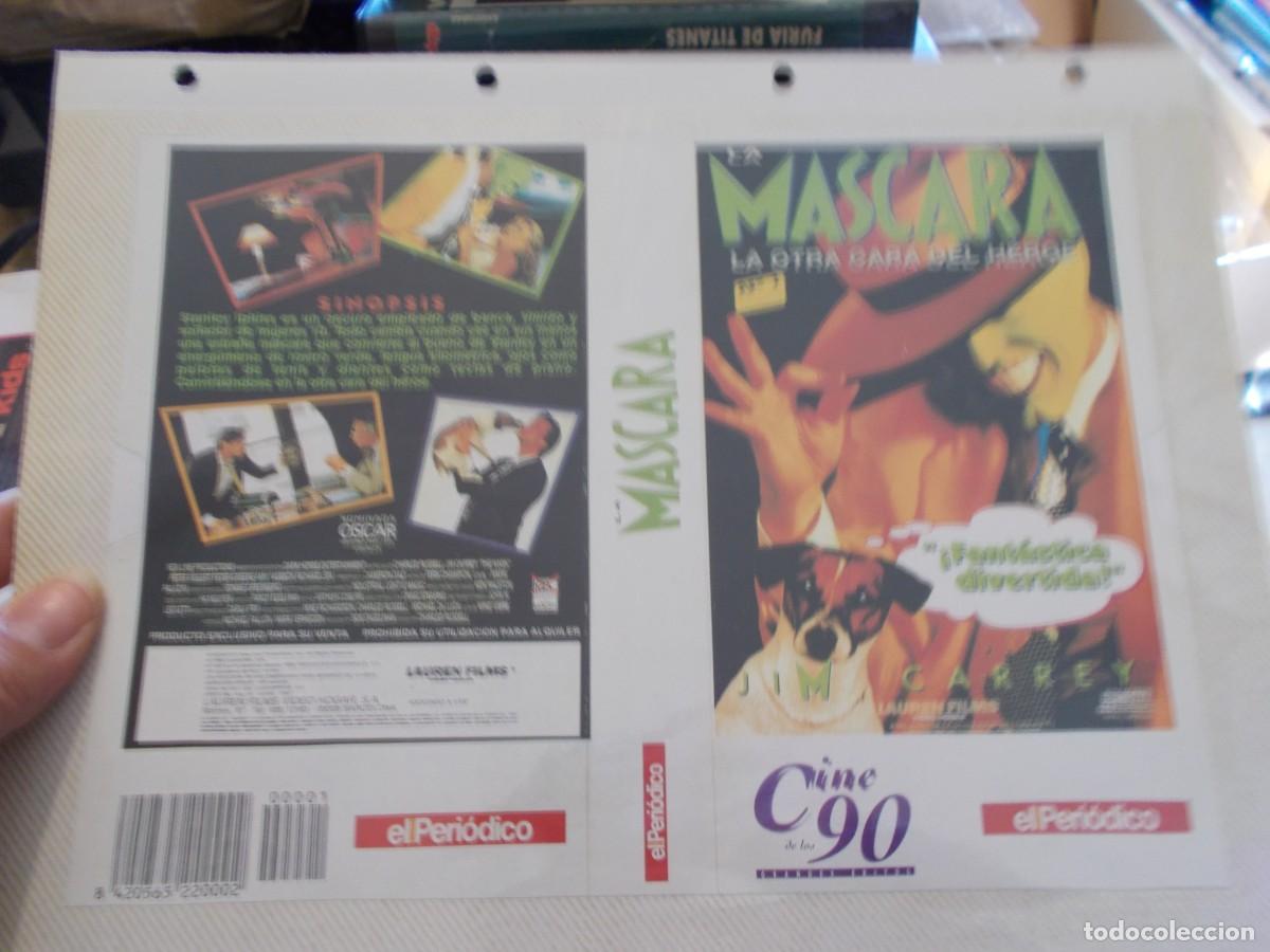 Cinema: LA MASCARA ,,CARATULA COMERCIAL Y PORTADA TAMA&Ntilde;O FOLIO, ESTAN PEGADAS AL CARTON,