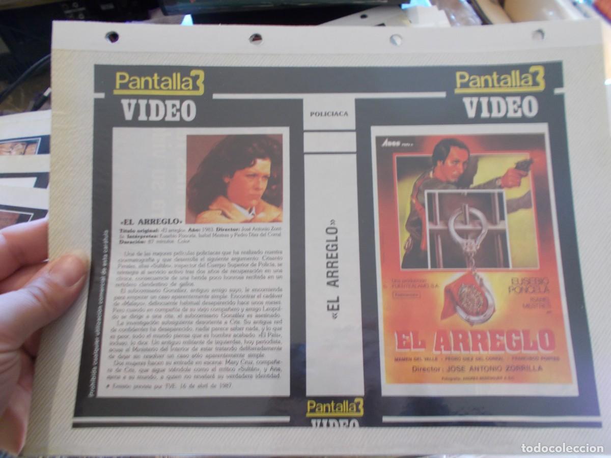 Cinema: EL AREGLO ,,CARATULA COMERCIAL Y PORTADA TAMA&Ntilde;O FOLIO, ESTAN PEGADAS AL CARTON,
