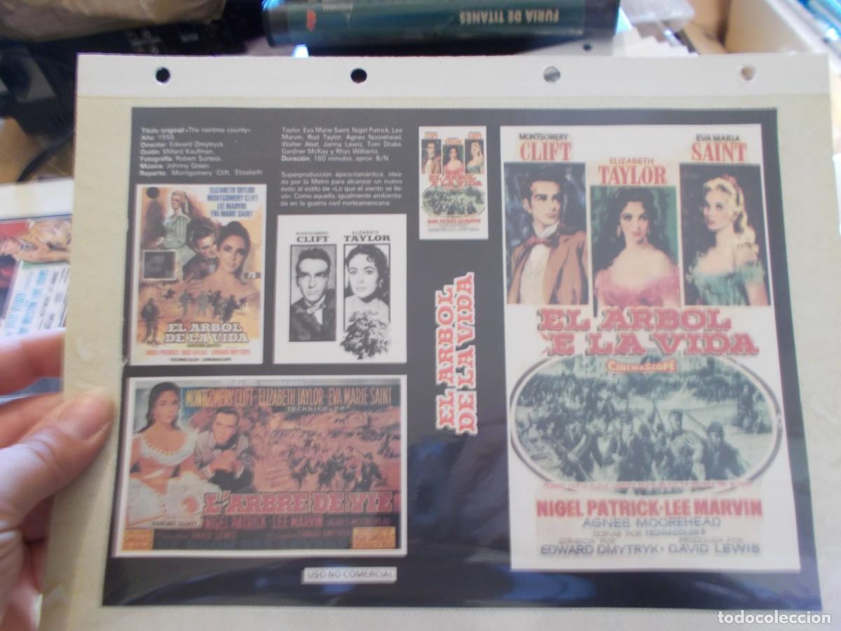 Cinema: EL ARBOL DE LA VIDA ,,CARATULA COMERCIAL Y PORTADA TAMA&Ntilde;O FOLIO, ESTAN PEGADAS AL CARTON,