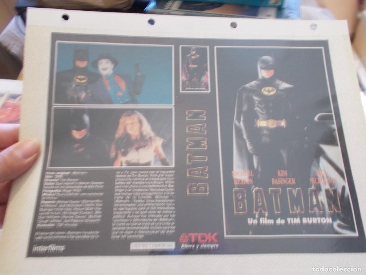 Cinema: BATMAN ,,CARATULA COMERCIAL Y PORTADA TAMA&Ntilde;O FOLIO, ESTAN PEGADAS AL CARTON,