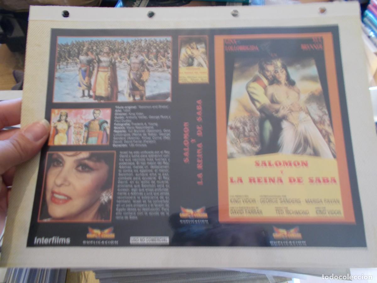 Cinema: SALOMON Y LA REINA DE SABA ,,CARATULA COMERCIAL Y PORTADA TAMA&Ntilde;O FOLIO, ESTAN PEGADAS AL CARTON,