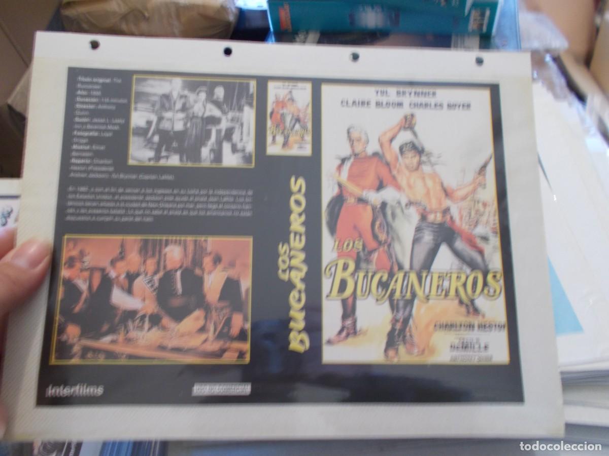 Cinema: LOS BUCANEROS ,,CARATULA COMERCIAL Y PORTADA TAMA&Ntilde;O FOLIO, ESTAN PEGADAS AL CARTON,