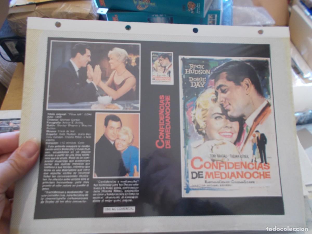 Cinema: CONFIDENCIAS DE MEDIANOCHE ,,CARATULA COMERCIAL Y PORTADA TAMA&Ntilde;O FOLIO, ESTAN PEGADAS AL CARTON,