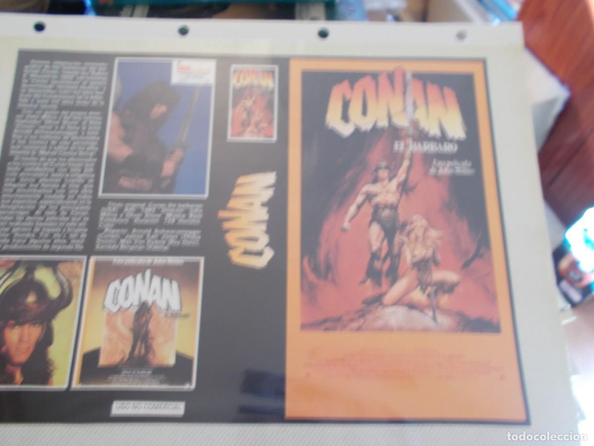 Cinema: CONAN EL BARBARO ,,CARATULA COMERCIAL Y PORTADA TAMA&Ntilde;O FOLIO, ESTAN PEGADAS AL CARTON,
