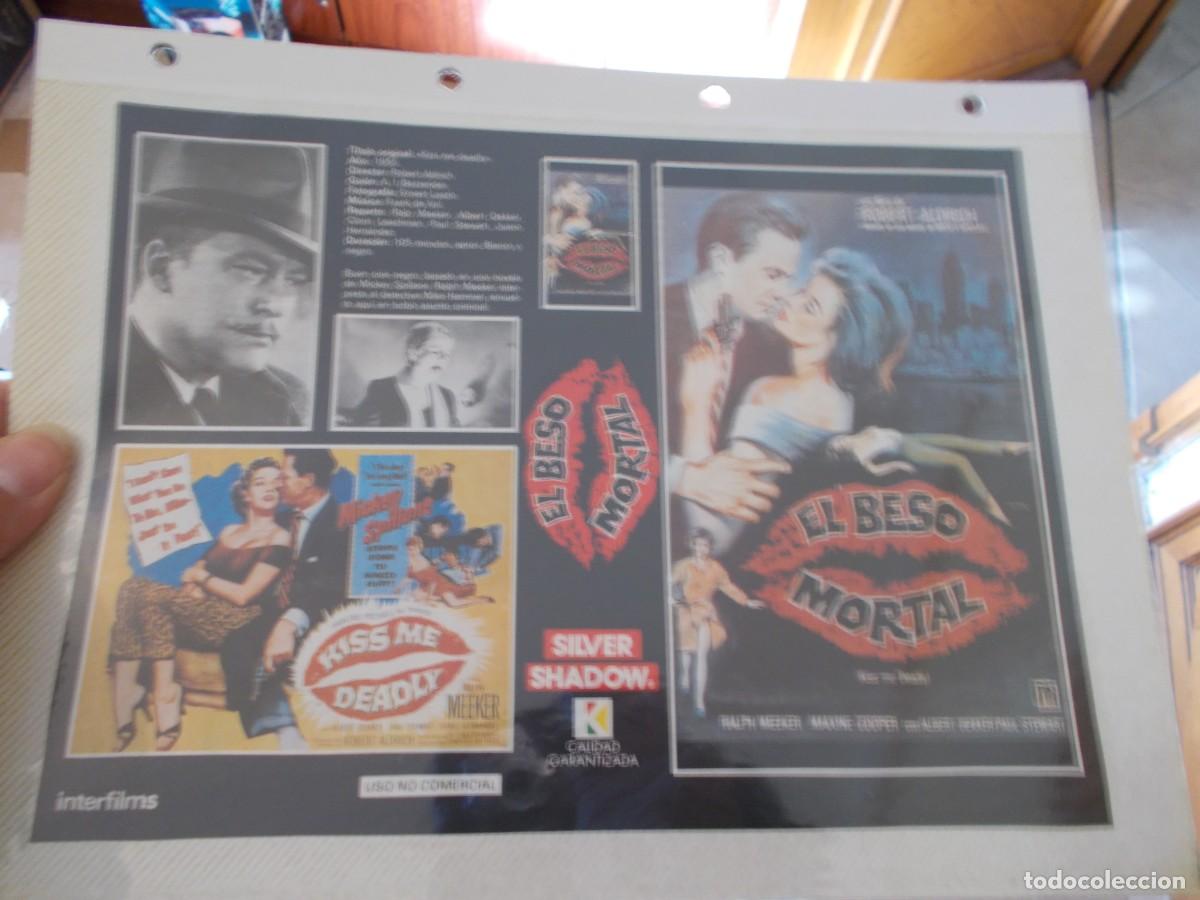 Cinema: EL BESO MORTAL ,,CARATULA ,Y CARTEL,TAMA&Ntilde;O,FOLIO, ESTAN PEGADAS AL CARTON