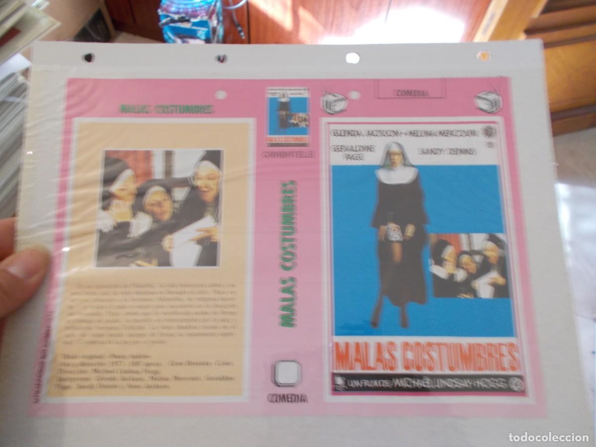 Cinema: MALAS COSTUMBRES ,,CARATULA ,Y CARTEL,TAMA&Ntilde;O,FOLIO, ESTAN PEGADAS AL CARTON