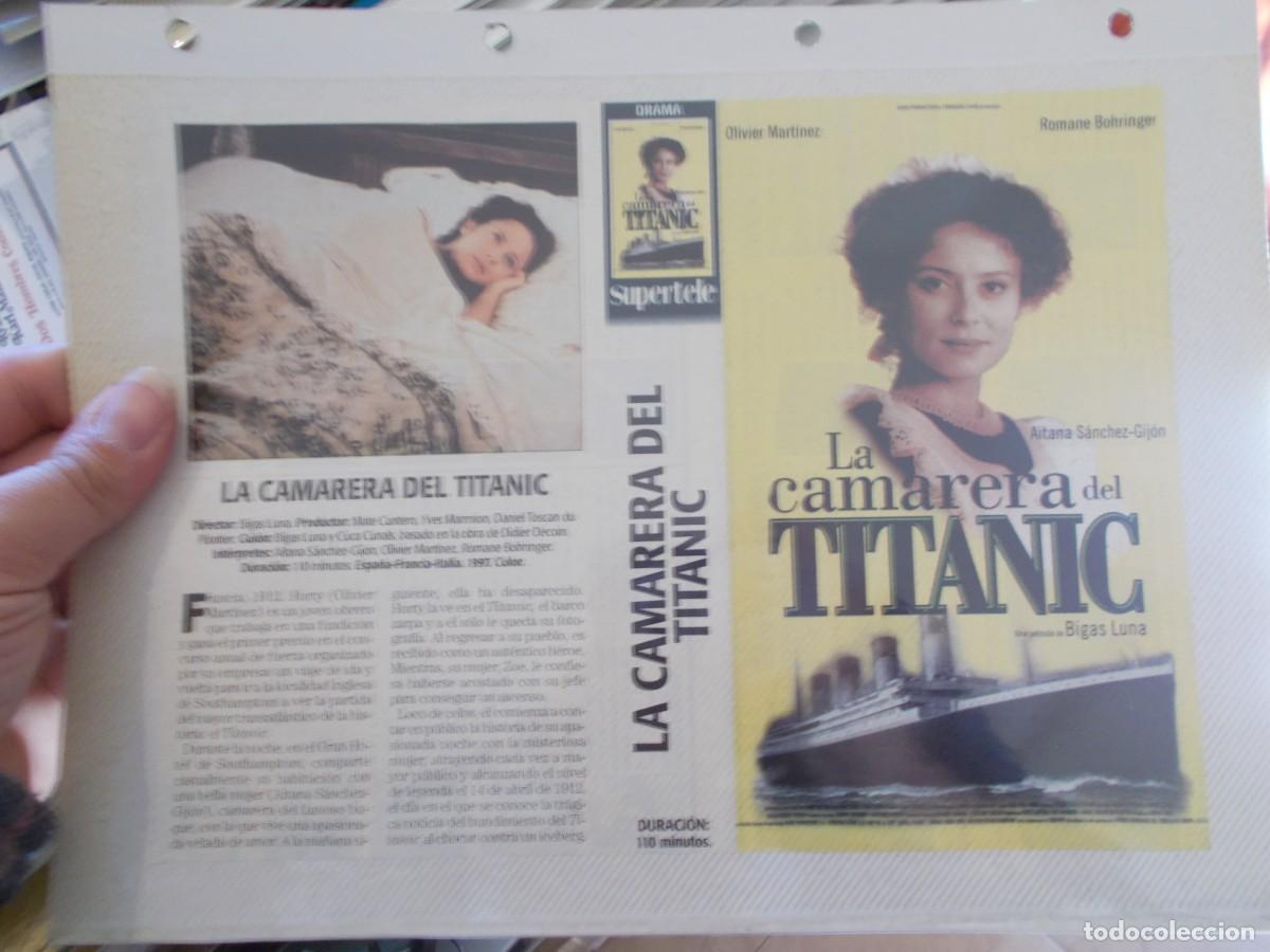 Cine: LA CAMARERA DEL TITANIC,,CARATULA ,Y CARTEL,TAMA&Ntilde;O,FOLIO, ESTAN PEGADAS AL CARTON