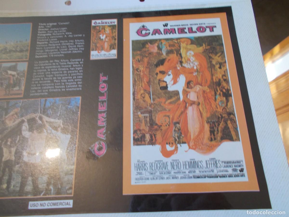 Cinema: CAMELOT,,CARATULA ,Y CARTEL,TAMA&Ntilde;O,FOLIO, ESTAN PEGADAS AL CARTON