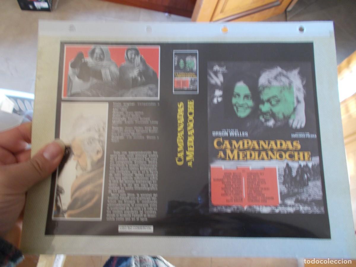 Cinema: CAMPANADAS A MEDIANOCHE,,CARATULA ,Y CARTEL,TAMA&Ntilde;O,FOLIO, ESTAN PEGADAS AL CARTON