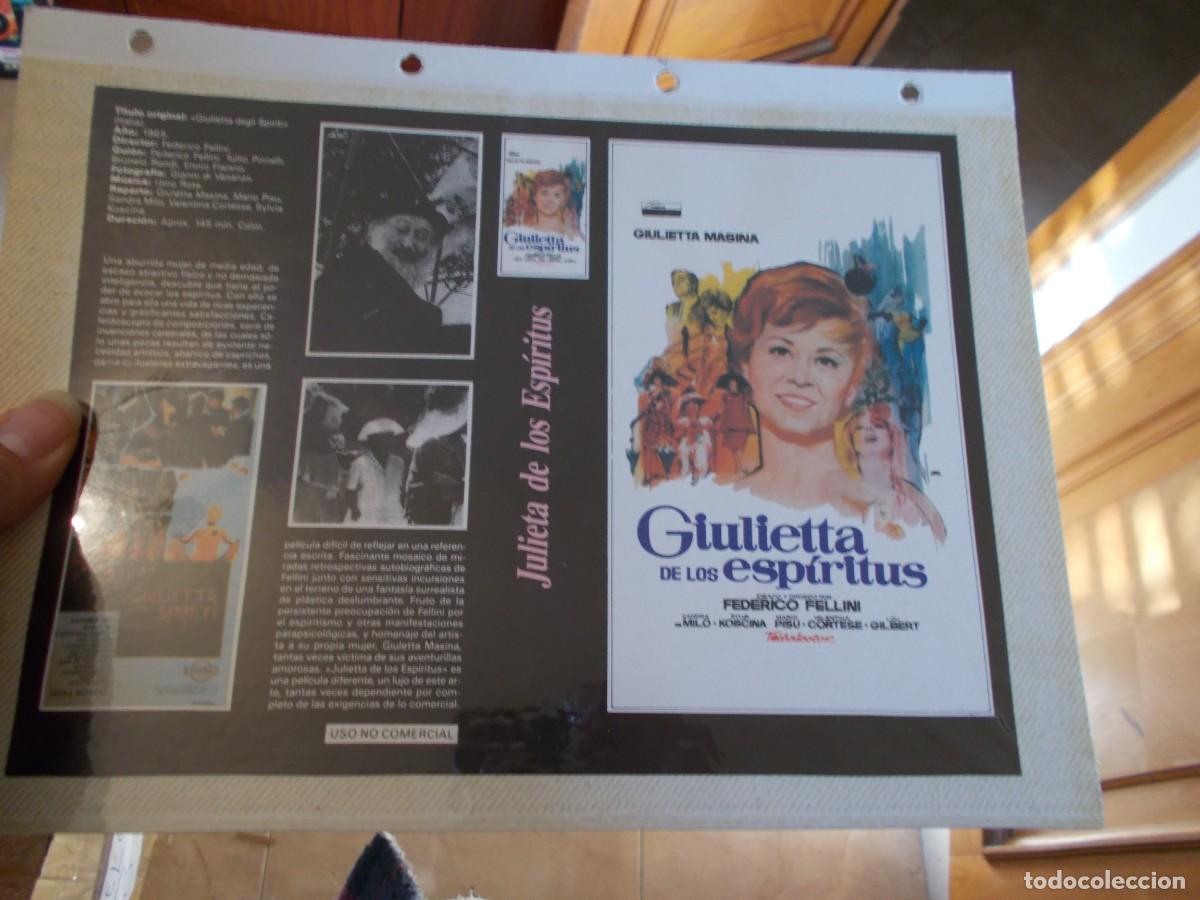 Cinema: JULIETA DE LOS ESPIRITUS,,CARATULA ,Y CARTEL,TAMA&Ntilde;O,FOLIO, ESTAN PEGADAS AL CARTON