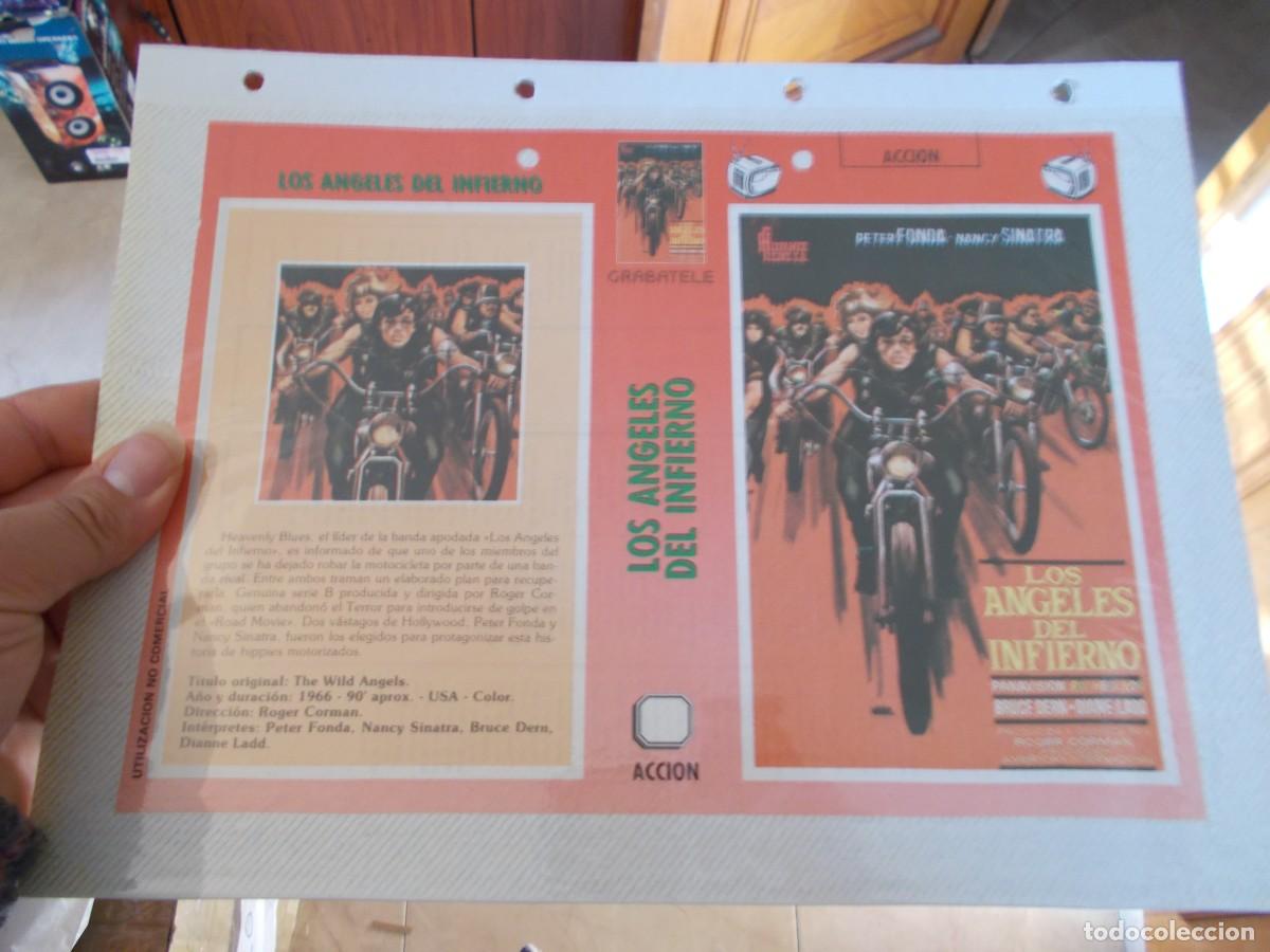 Cinema: LOS ANGELES DEL INFIERNO,,CARATULA ,Y CARTEL,TAMA&Ntilde;O,FOLIO, ESTAN PEGADAS AL CARTON