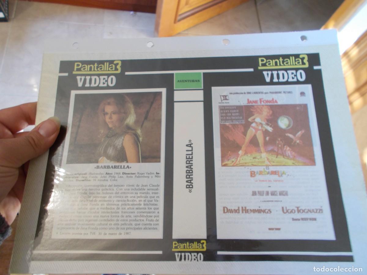 Cin&eacute;ma: BARBARELLA,,CARATULA ,Y CARTEL,TAMA&Ntilde;O,FOLIO, ESTAN PEGADAS AL CARTON