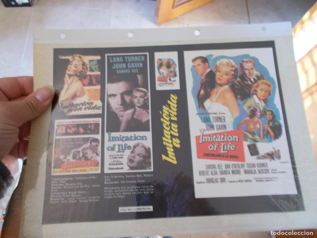 Cin&eacute;ma: IMITACION A LA VIDA ,,CARATULA ,Y CARTEL,TAMA&Ntilde;O,FOLIO, ESTAN PEGADAS AL CARTON