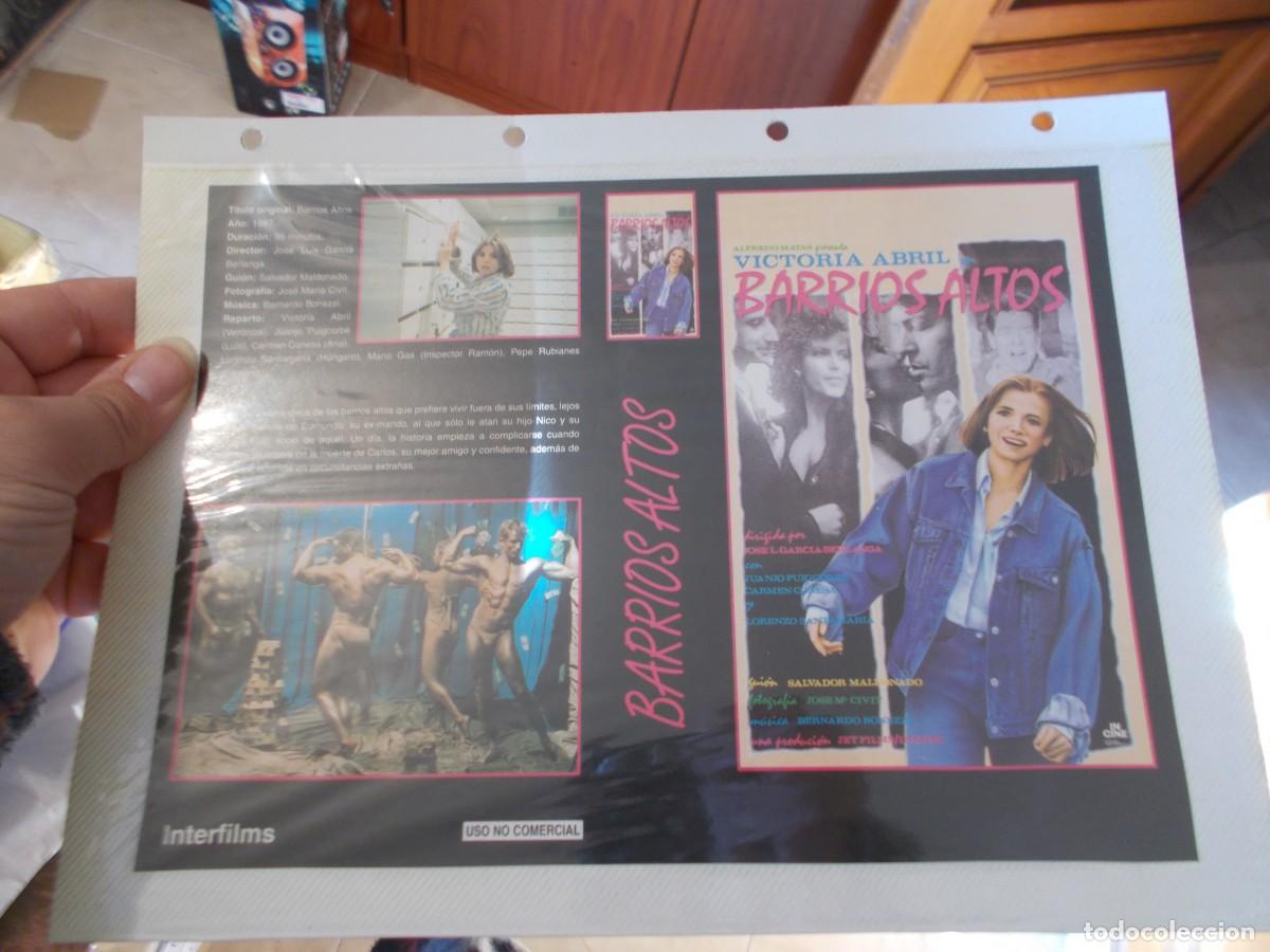 Cin&eacute;ma: BARRIOS ALTOS ,,CARATULA ,Y CARTEL,TAMA&Ntilde;O,FOLIO, ESTAN PEGADAS AL CARTON