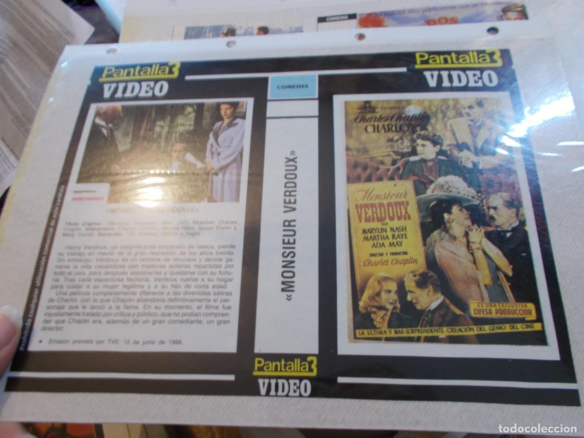 Cin&eacute;ma: MONSIEUR VERDOUX ,,SOLO CARATULA COMERCIAL,, ESTA PEGADA AL CARTON