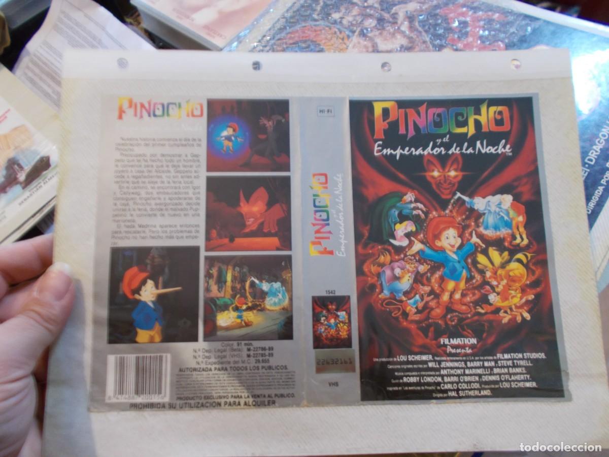 Cine: PINOCHO Y EL EMPERADOR CARATULA ORIGINAL DE VIDEO CLUB A&Ntilde;OS 80 MAS FOLIO REGALO