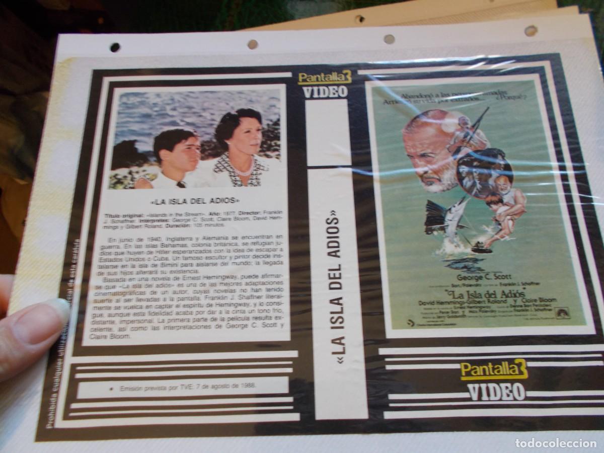 Cinema: LA ISLA DEL ADIOS ,,SOLO CARATULA,COMERCIAL ,,ESTA PEGADA AL CARTON ''A&Ntilde;OS 80 90