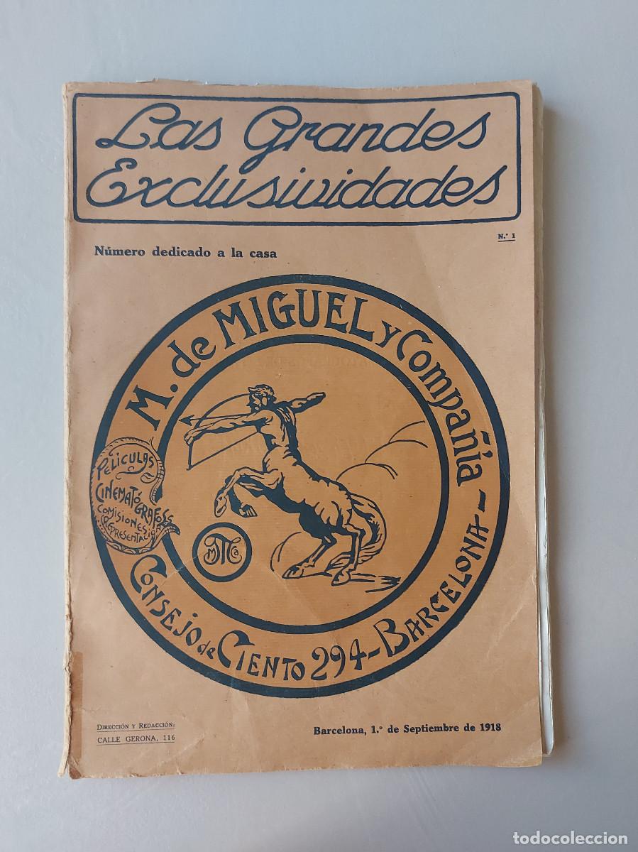 Cine: GRANDES EXCLUSIVIDADES, N&Uacute;M 1, CASA M. DE MIGUEL, 1918