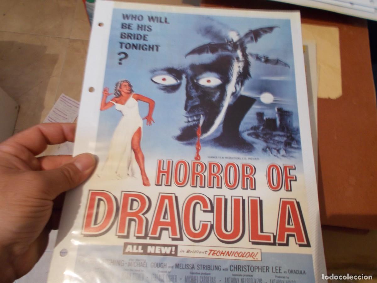 Cine: HORROR OF DRACULA , SOLO FOLIO ESTA PEGADO AL CARTON ,,,