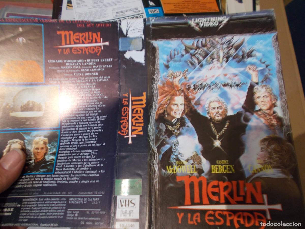 Cin&eacute;ma: MERLIN Y LA ESPADA CARATULA ORIGINAL PROCEDENTE DE VIDEO CLUB SOLO CARATULA
