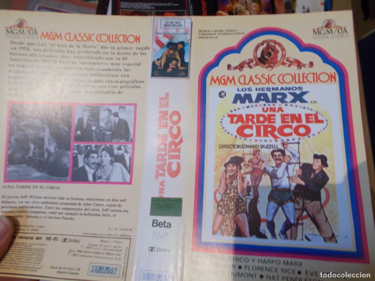 Cin&eacute;ma: UNA TARDE EN EL CIRCO CARATULA ORIGINAL PROCEDENTE DE VIDEO CLUB SOLO CARATULA