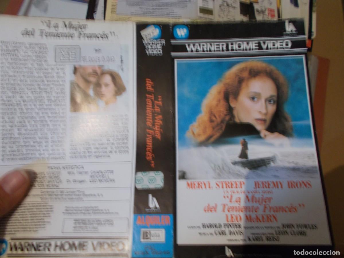 Cin&eacute;ma: LA MUJER DEL TENIENTE FRANCES CARATULA ORIGINAL PROCEDENTE DE VIDEO CLUB SOLO CARATULA
