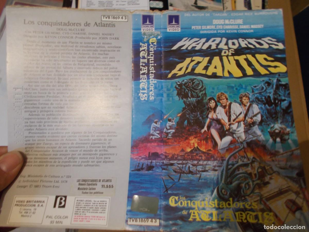 Cin&eacute;ma: LOS CONQUISTADORES DE ATLANTIS CARATULA ORIGINAL PROCEDENTE DE VIDEO CLUB SOLO CARATULA