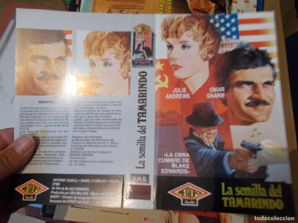 Cin&eacute;ma: LA SEMILLA DEL TAMARINO- CARATULA ORIGINAL PROCEDENTE DE VIDEO CLUB SOLO CARATULA