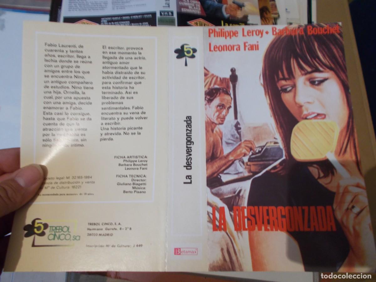 Cin&eacute;ma: LA DESVERGONZADA- CARATULA ORIGINAL PROCEDENTE DE VIDEO CLUB SOLO CARATULA